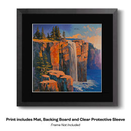 Cliff and Waterfall Landscape art print